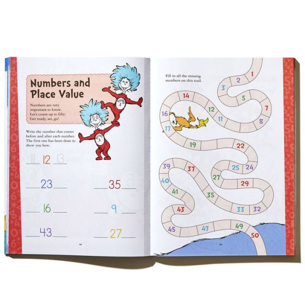 Dr. Seuss Workbook: Grade 1: 260+ Fun Activities with Stickers and More! (Spelling, Phonics, Sight Words, Writing, Reading Comprehension, Math, Addition & Subtraction, Science, SEL)