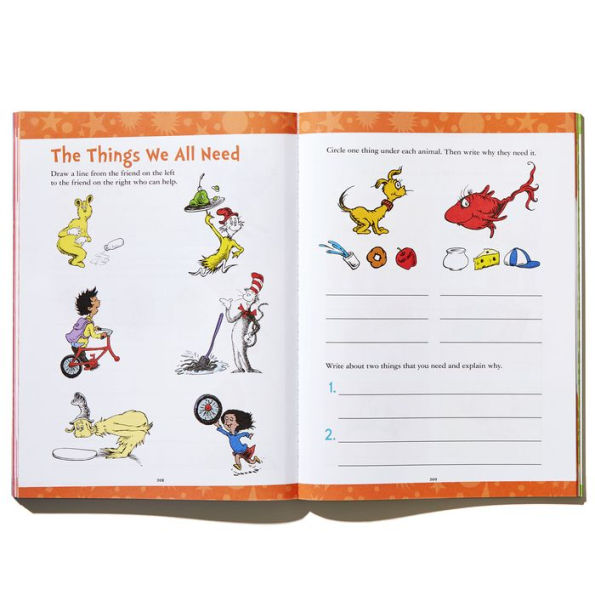 Dr. Seuss Workbook: Grade 1: 260+ Fun Activities with Stickers and More! (Spelling, Phonics, Sight Words, Writing, Reading Comprehension, Math, Addition & Subtraction, Science, SEL)