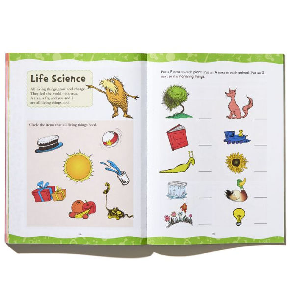 Dr. Seuss Workbook: Grade 1: 260+ Fun Activities with Stickers and More! (Spelling, Phonics, Sight Words, Writing, Reading Comprehension, Math, Addition & Subtraction, Science, SEL)