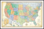 Classic US Laminated Rolled Map