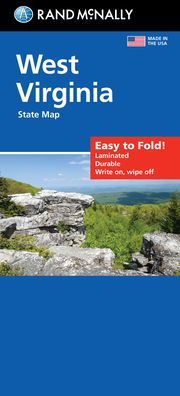 West Virginia State Map Easy to Fold