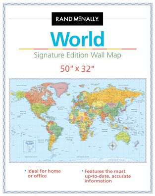 Signature World Paper Folded Wall Map