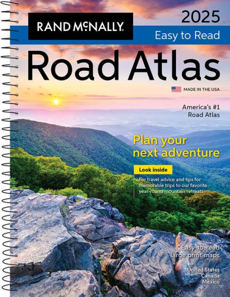 2025 Road Atlas Midsize Easy to Read Spiral