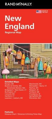New England Easy to Read Regional Map