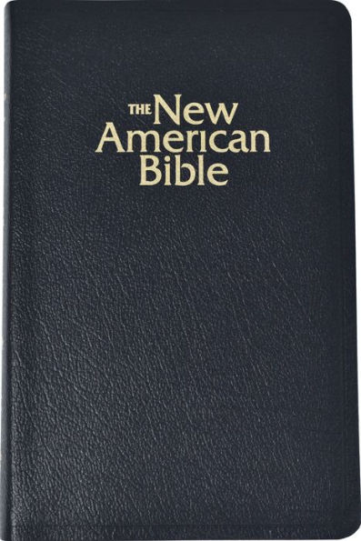 Deluxe Catholic Gift Bible: New American Bible (NAB), black bonded leather, thumb indexed, words of Christ in red