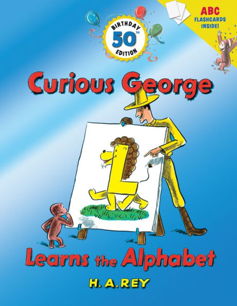 Curious George Learns the Alphabet (50th Birthday Edition with flash cards)