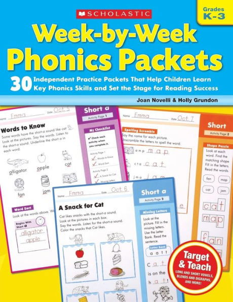 Week-by-Week Phonics Packets: 30 Independent Practice Packets That Help Children Learn Key Skills and Set the Stage for Reading Success