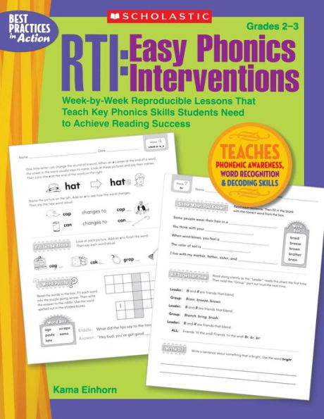 RTI - Easy Phonics Interventions: Week-by-Week Reproducible Lessons That Teach Key Skills Students Need to Achieve Reading Success