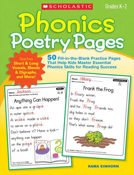 Phonics Poetry Pages: 50 Fill-in-the-Blank Practice Pages That Help Kids Master Essential Phonics Skills for Reading Success
