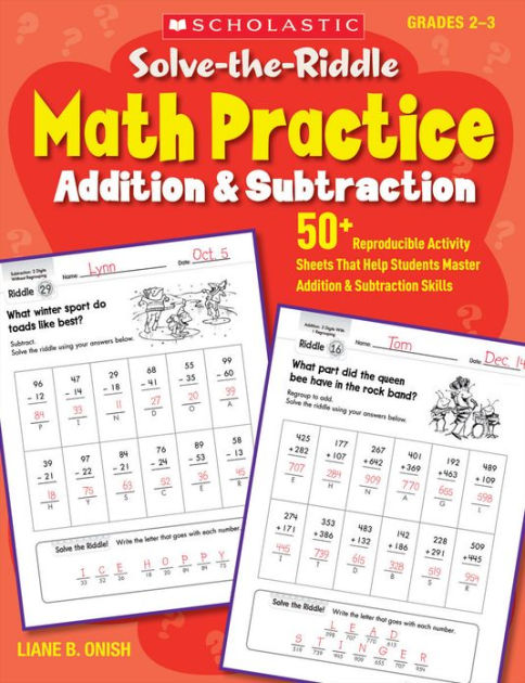 Solve-the-Riddle Math Practice: Addition & Subtraction: 50 ...