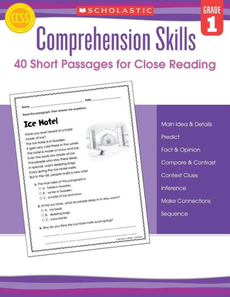 Comprehension Skills: Short Passages for Close Reading: Grade