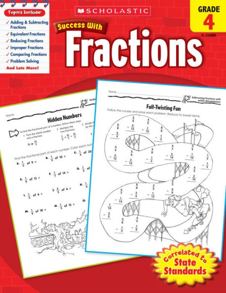 Scholastic Success With Fractions: Grade 4