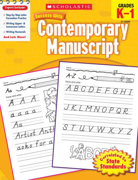 Scholastic Success With Contemporary Manuscript: Grades K-1