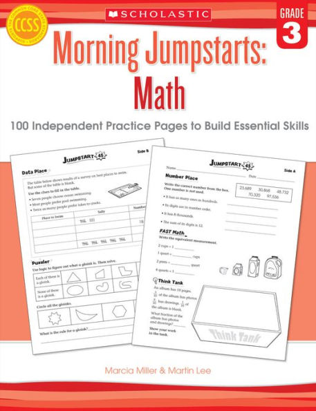 Morning Jumpstarts: Math: Grade 3: 100 Independent Practice Pages to Build Essential Skills