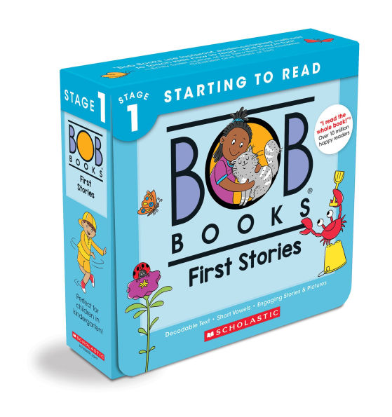 Bob Books - First Stories Box Set Phonics, Ages 4 and up, Kindergarten (Stage 1: Starting to Read)