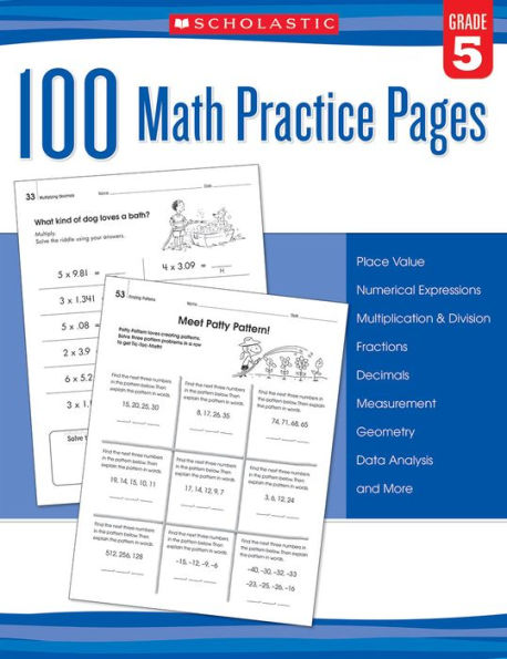 100 Math Practice Pages, Grade 5