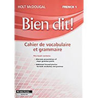 Title: Bien dit!: Vocabulary and Grammar Workbook Student Edition Level 1A/1B/1 / Edition 1, Author: Houghton Mifflin Harcourt