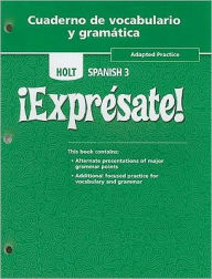 Title: Expresate!: Cuaderno de vocabulario y grammatica Adapted Workbook Level 3, Author: Houghton Mifflin Harcourt