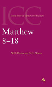 Title: Matthew 8-18: Volume 2, Author: W. D. Davies