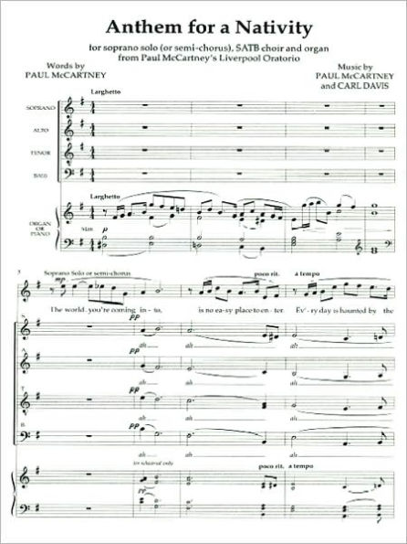 Anthem for a Nativity (from the Liverpool Oratorio): SATB acc., Choral Octavo