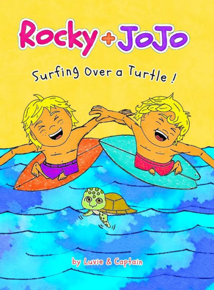 Rocky + JoJo: Surfing Over a Turtle