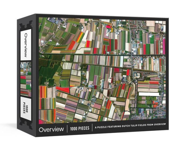 Overview Puzzle: A 1000-Piece Jigsaw featuring Dutch Tulip Fields from Overview: Jigsaw Puzzles for Adults