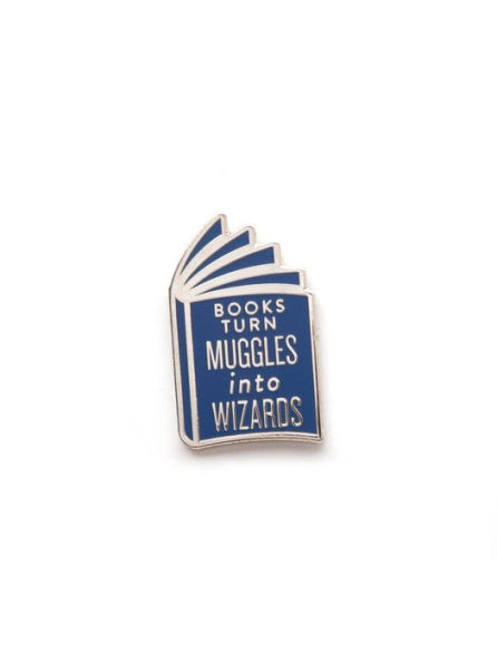 Books Turn Muggles into Wizards Enamel Pin