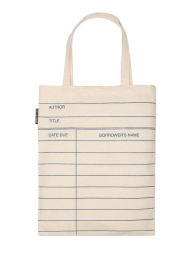 Title: Library Card (Natural) Tote Bag