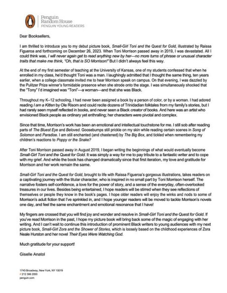 Small-Girl Toni and the Quest for Gold