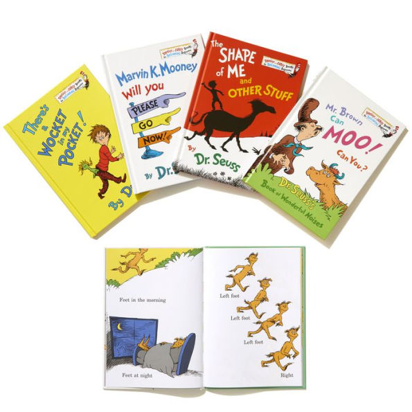 Dr. Seuss Bright & Early Book Collection: The Foot Book; Marvin K. Mooney Will You Please Go Now!; Mr. Brown Can Moo! Can You?, The Shape of Me and Other Stuff; There's a Wocket in My Pocket!
