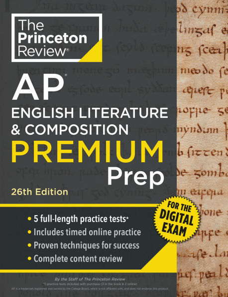 Princeton Review AP English Literature & Composition Premium Prep, 26th Edition: 5 Practice Tests + Digital Online Content