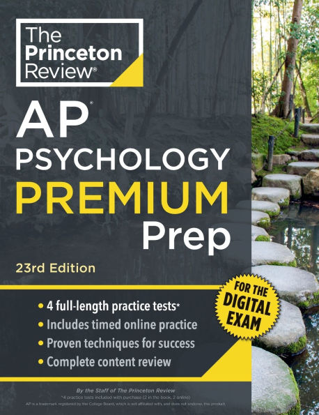Princeton Review AP Psychology Premium Prep, 23rd Edition: 4 Practice Tests + Digital Online Content