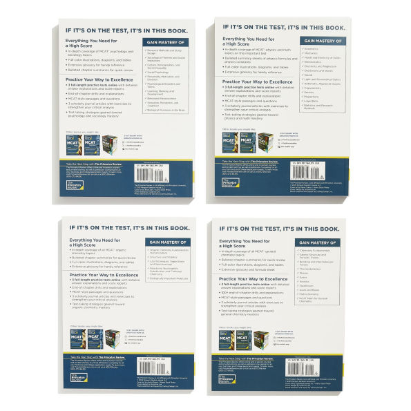 Princeton Review MCAT Subject Review Complete Box Set, 5th Edition: 7 Complete Books + 3 Online Practice Tests