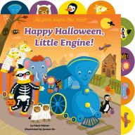 Text audio books download Happy Halloween, Little Engine!: A Tabbed Board Book by Matt Mitter, Jannie Ho, Matt Mitter, Jannie Ho