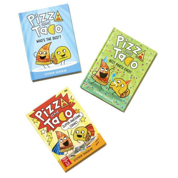 Pizza and Taco To Go! 3-Book Boxed Set: Pizza and Taco: Who's the Best?; Pizza and Taco: Best Party Ever!; Pizza and Taco Super-Awesome Comic!