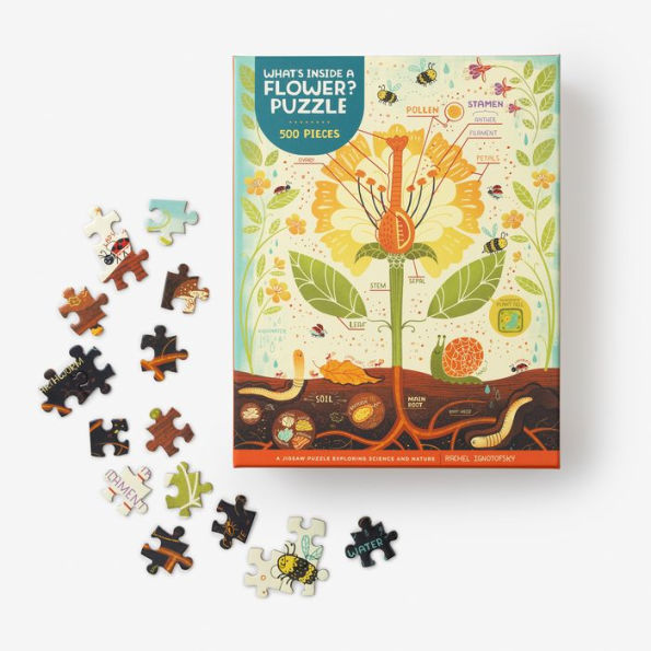 What's Inside a Flower? Puzzle: Exploring Science and Nature 500-Piece Jigsaw Puzzle Jigsaw Puzzles for Adults and Jigsaw Puzzles for Kids