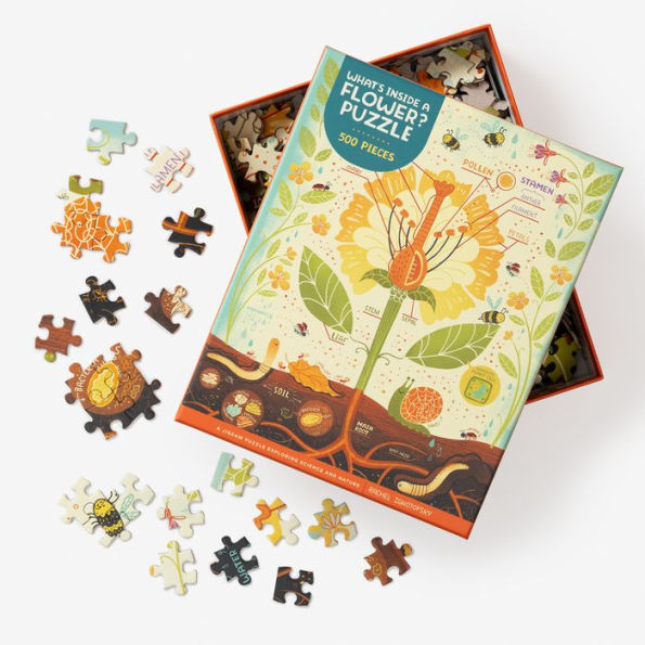 What's Inside a Flower? Puzzle: Exploring Science and Nature 500-Piece Jigsaw Puzzle Jigsaw Puzzles for Adults and Jigsaw Puzzles for Kids