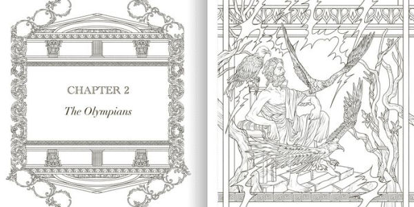 The Greek Mythology Coloring Book: Epic Scenes from Olympus and Beyond