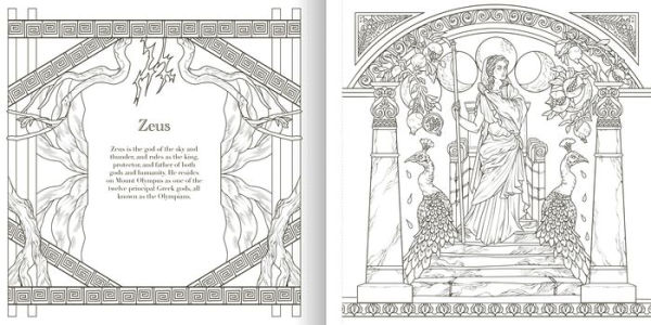 The Greek Mythology Coloring Book: Epic Scenes from Olympus and Beyond