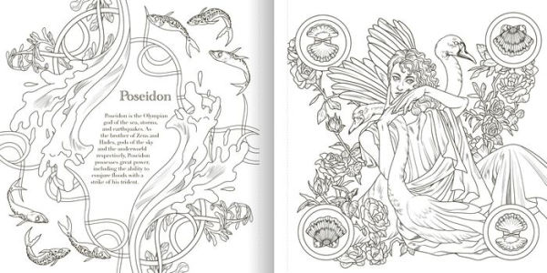 The Greek Mythology Coloring Book: Epic Scenes from Olympus and Beyond