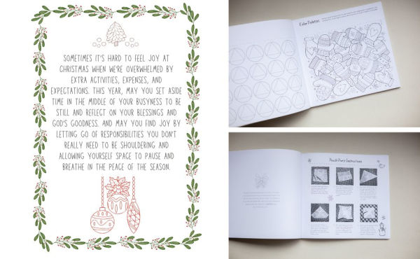 Christmas Cheer: A Christmas Coloring Book with Paper Crafts and Simple Handmade Gifts