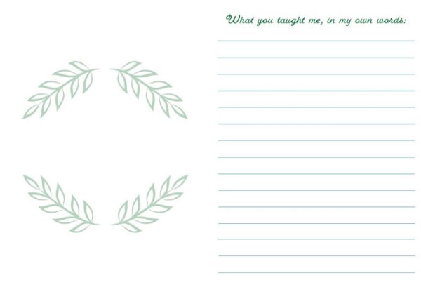 What You Taught Me: A Celebration of Lessons Learned