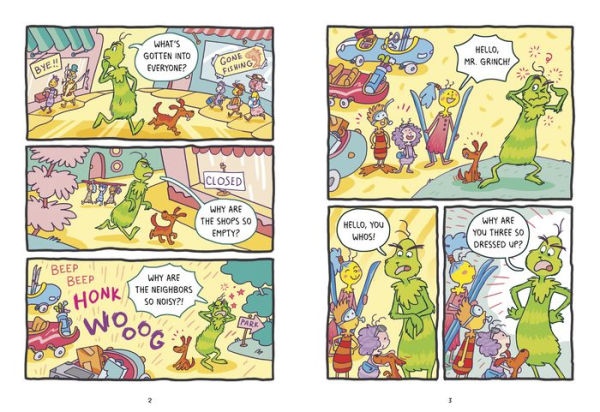 Dr. Seuss Graphic Novel: The Grinch Takes A Vacation: Story