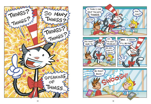 Dr. Seuss Graphic Novel: Thing One and Two Have Homework to Do: A Cat the Hat Story