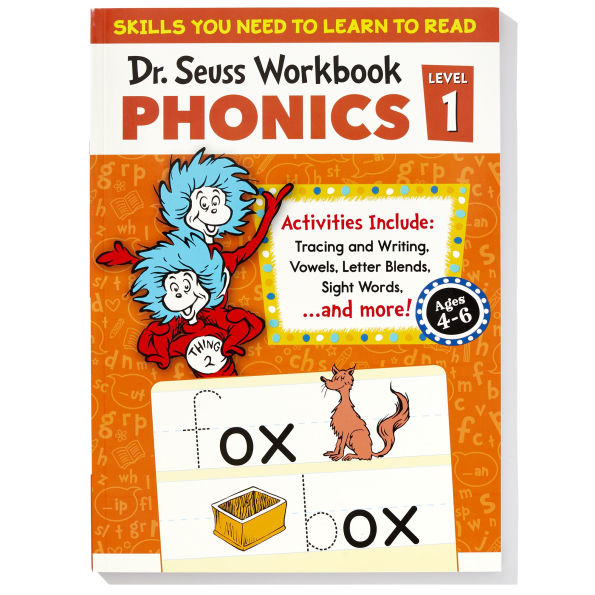 Dr. Seuss Phonics Level 1 Workbook: A Phonics Workbook to Help Kids Ages 4-6 Learn to Read (For Kindergarten and Beyond)