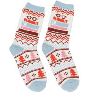 Title: TBR Book Stack Cozy Socks