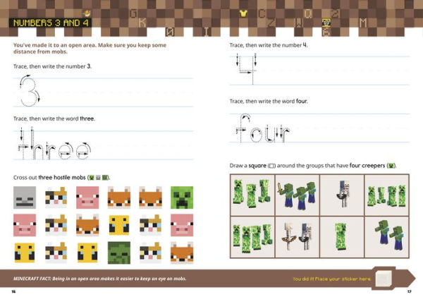 Official Minecraft Workbook: Kindergarten