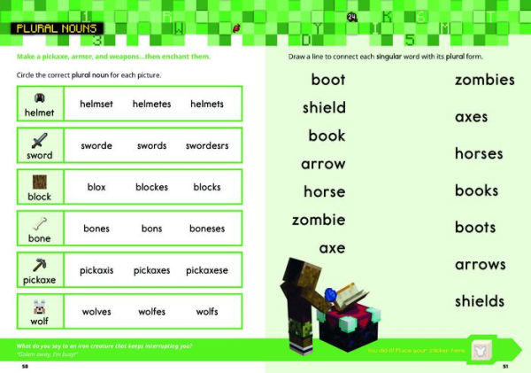 Official Minecraft Workbook: Grade 2