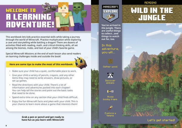 Official Minecraft Workbook: Grade 3