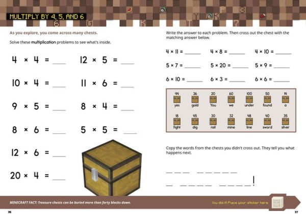 Official Minecraft Workbook: Grade 3